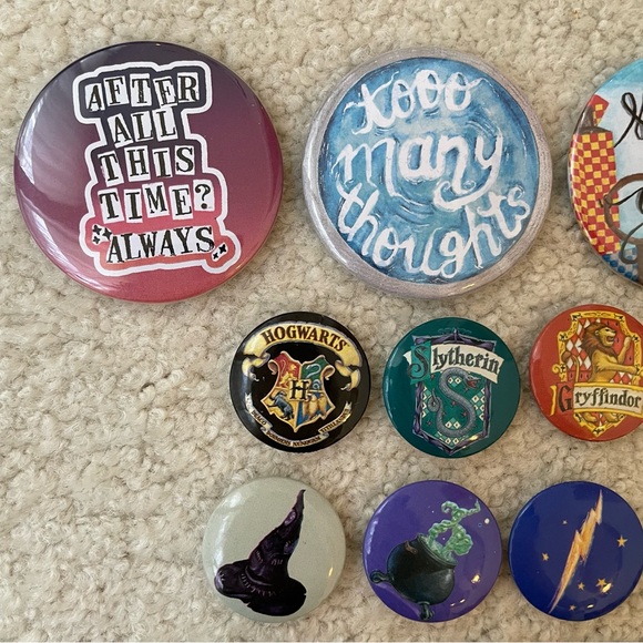 Colorful Harry Potter Button Pin Collection (18) - Picture 3 of 9